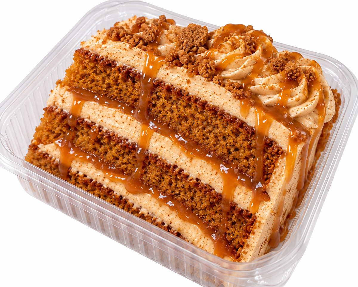 Pumpkin Caramel Cake Slice