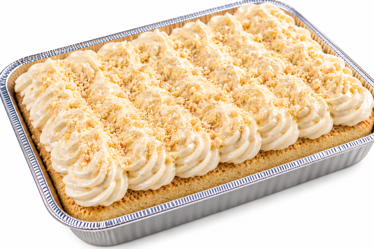 Vanilla Bean Velvet Sheet Cake